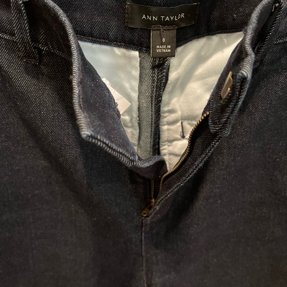 Wide leg high waist denim jean trouser Talbots NWT Sz 0 - Picture 8 of 11